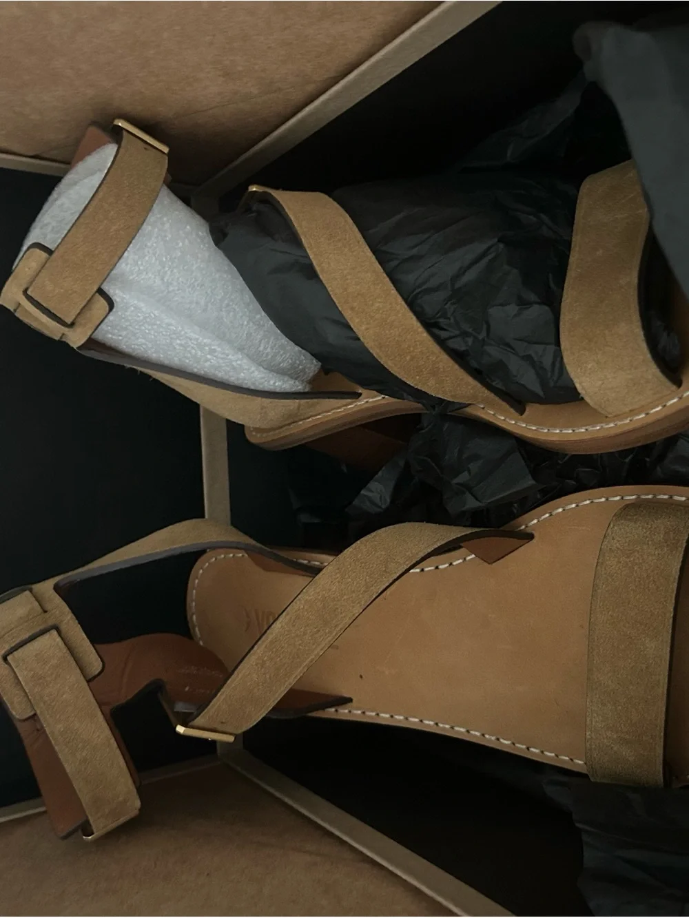 Zadig & Voltaire Cecilia Caprese Suede Sandals - Tan